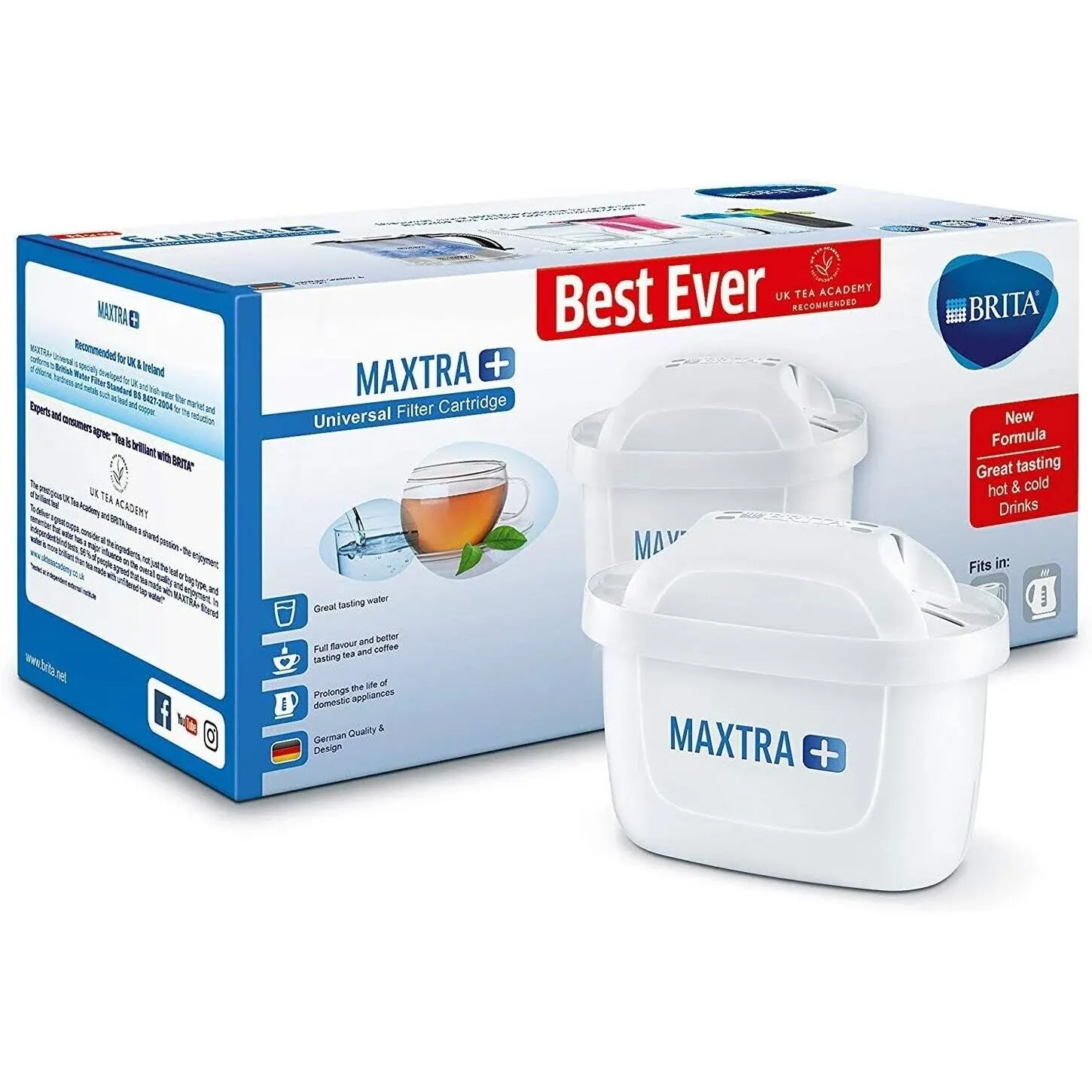 Brita Maxtra+ Replacement Water Filter Cartridges, Compatible with All Pack 6