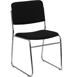 Flash Furniture - Hercules Vinyl Stacking Chair with Sled Base - Black