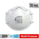 3M 20-Pack Disposable Sanding And Fiberglass Safety Mask 8200Hb1-C