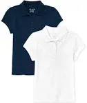 The Children&#039;s Place Multipack Short Sleeve Pique Polos - Tidal Blue/White - XL