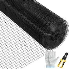 Welded Wire Fence Vinyl Coated Chicken Rabbit Mesh 1&#034;x1&#034; 16 Gauge 24&#034;x50&#039;