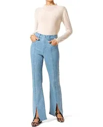 HUE Women's High-Rise Straight-Leg Denim Leggings