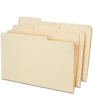 Staples Heavyweight Manila File Folders 3 Tab Legal 50/Box 810353