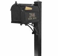 Whitehall Superior Personalized Mailbox Package Black