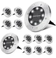 12 Pack 8LED Solar Garden Lights