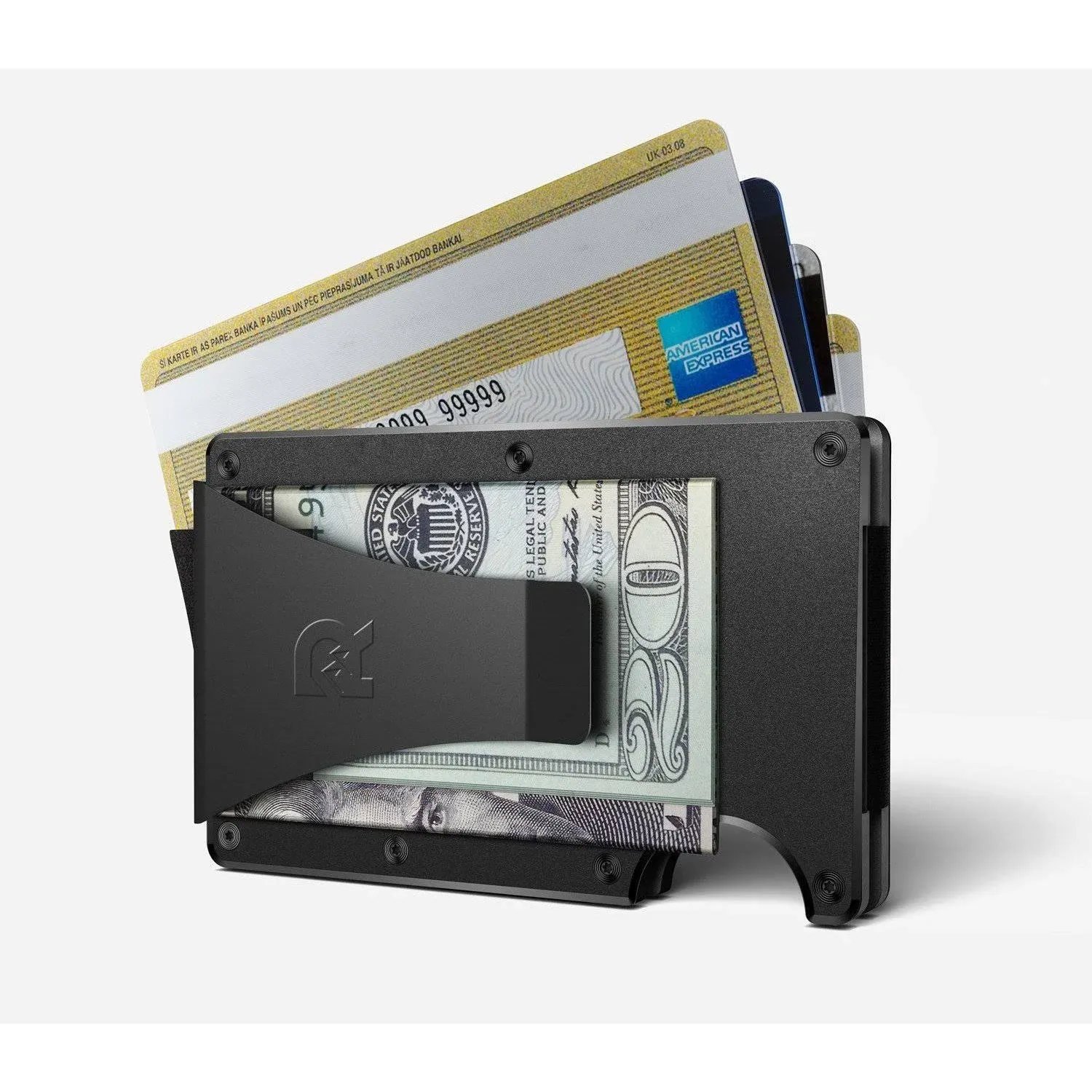 Ridge Aluminum Money Clip Wallet-Black