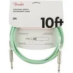 Genuine Fender Original Series Instrument/Gui<wbr/>tar Cable, SURF GREEN, 10&#039; ft New