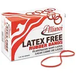 Alliance Non-Latex Rubber Bands, Size 117B, 0.04" Gauge, Orange, 1 lb Box, 250/Box