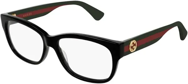 GUCCI GG0278O 001 Rectangular Square Black Demo Lens 53 mm Women&#039;s Eyeglasses