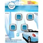 Febreze Car Air Freshener, Vent Clips, Linen & Sky - 4 pack, 0.06 fl oz liq