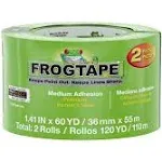 FrogTape 1.41 in. x 60 yd. Green Multi-Surface Painter's Tape, 2 Pack