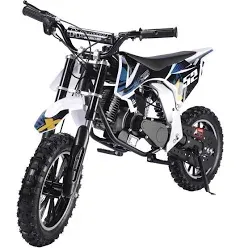 MotoTec Warrior 52cc 2 Stroke Kids Gas Dirt Bike - Black