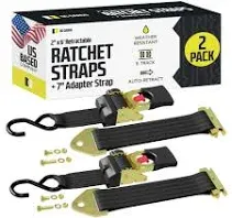 DC Cargo Auto Retract Ratchet Straps