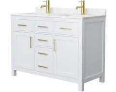 Wyndham Collection Beckett 66 Inch Double Bathroom Vanity