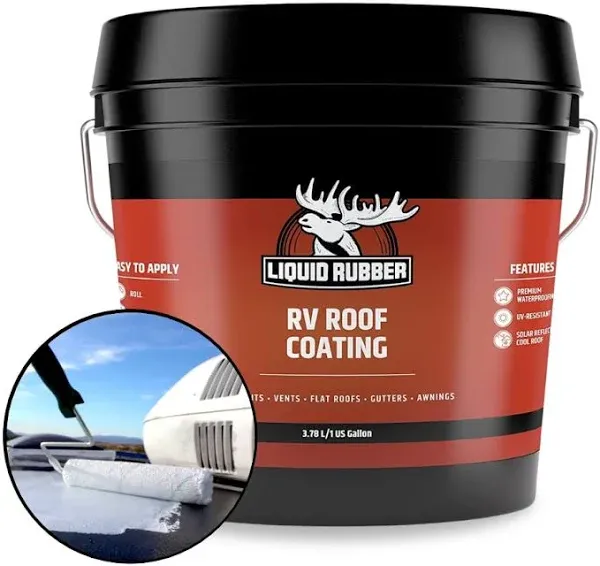 Liquid Rubber Textured Polyurethane Deck Sealant, White, 1 Gallon