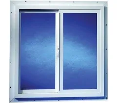 Duo-Corp Agriclass Double Slide Vinyl Tempered Utility Window 3030TMUT