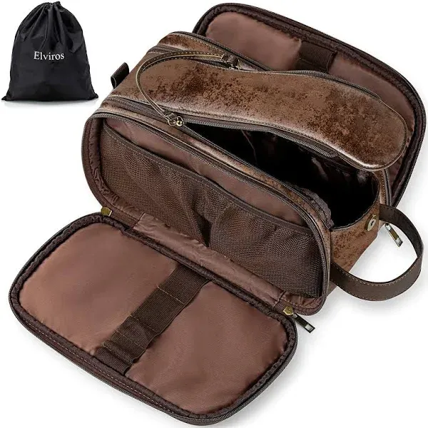 Elviros Men's Large Travel Toiletry Bag