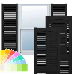 Builders Edge Louvered Vinyl Shutters