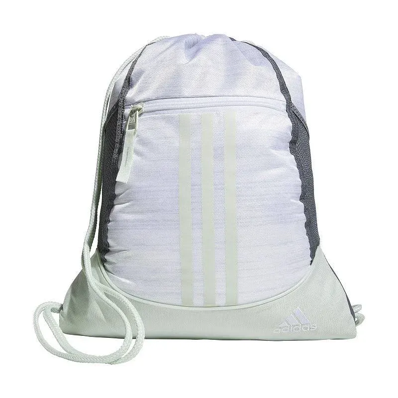 Adidas Alliance II Sackpack, Two Tone White-Clear Onix/Linen Green