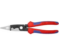 Knipex Tools 13 82 8, 6 in 1 Electrical Installation Pliers with Comfort Grip...