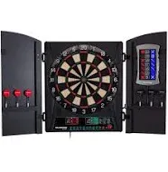 A Rachnid Cricket Maxx 1.0 Electronic Dartboard Cabinet Set