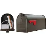 Elite Bronze, Medium, Steel, Post Mount Mailbox