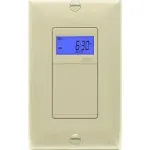 Enerlites 7 Day Digital Programmable in Wall Timer Switch - Ivory