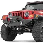 Rough Country Rock Crawler Front Winch Bumper-Black, for Wrangler TJ; 10595