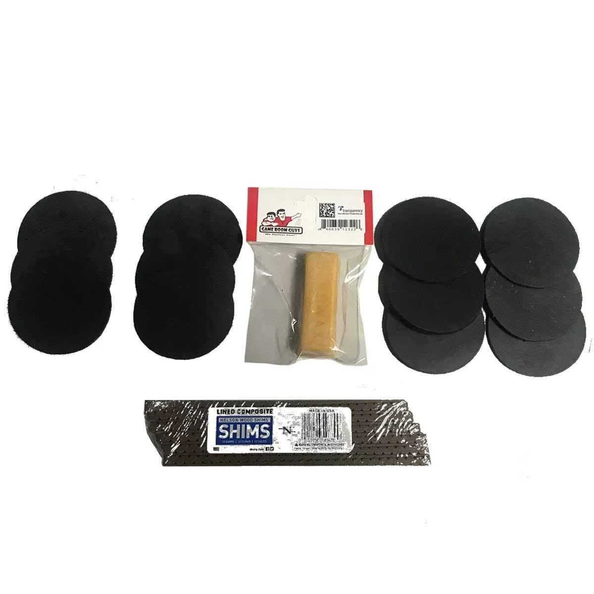 Game Room Guys Billiard Pool Table Shim and Beeswax Installation Kit