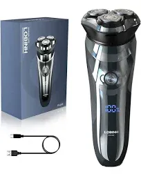 LOBINH Electric Shaver for Men Rechargeable Electric Razor Waterproof IPX7 Wet Dry