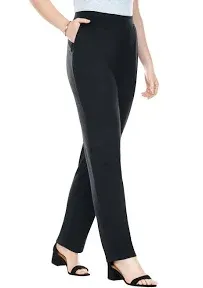 Woman Within Women's Plus Size Straight Leg Ponte Knit Pant