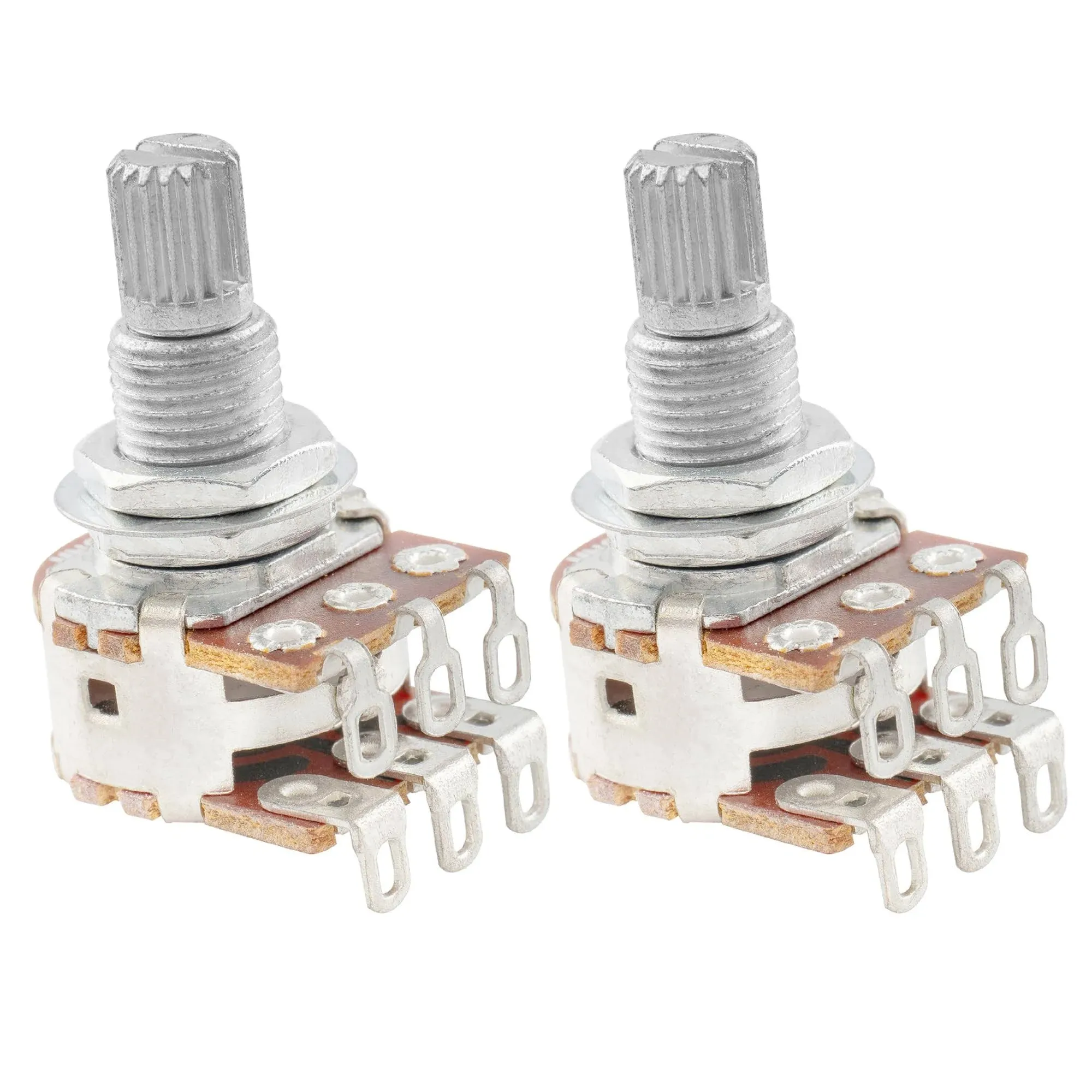 Musiclily Pro 2Pcs Aluminium Mini Metric Blend Pots MN500K Guitar Potentiometers