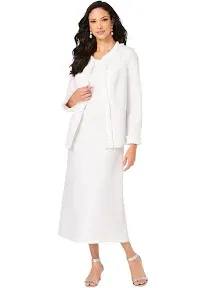 Roaman's Plus Size Women's Pleated Jacket Dress