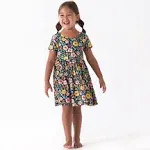 Infant &amp; Toddler Girls Rainbow Sky Buttery Soft Viscose Made from Eucalyptus Twirl Dress