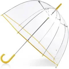 totes Women&#039;s Clear Bubble Umbrella – Transparent Dome Coverage – Large Windp...