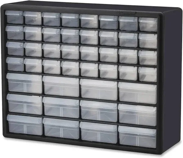 Akro-Mils 44 Drawer 10144REDBLK, Plastic Parts Storage Hardware and Craft W x D