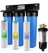 iSpring WGB32B-KDS+WSP50J Triple-stage 15-GPM Multi-method Well Water Whole House Water Filtration System Lowes.com