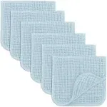 Comfy Cubs Muslin Burp Cloths 6 Pack Blue