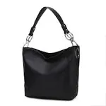 MKF Collection by Mia K Emily Soft Vegan Leather Hobo Handbag - Black