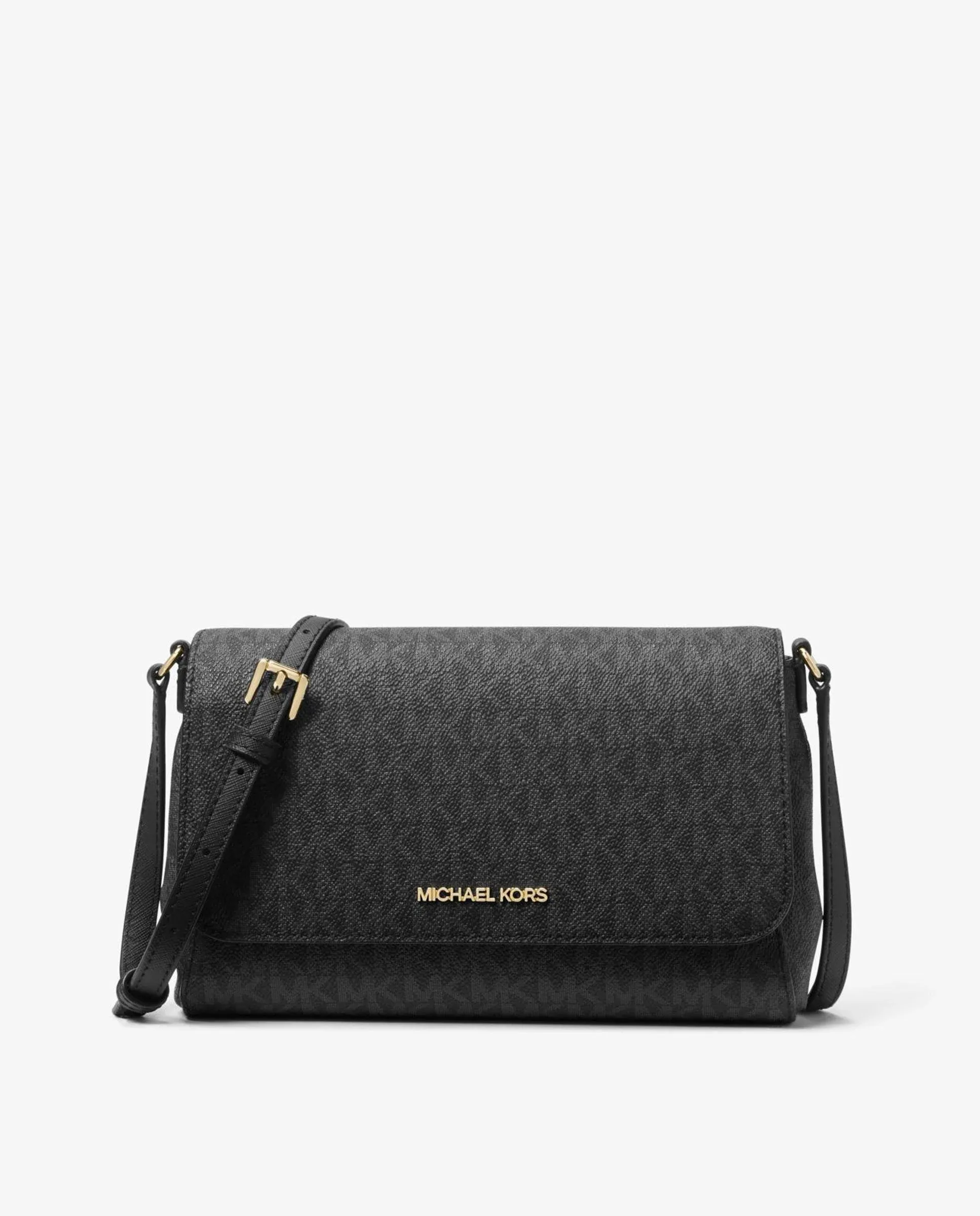 Michael Kors Medium Logo Convertible Crossbody Bag (Black)