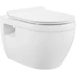 Swiss Madison Ivy Wall Hung Elongated Toilet Bowl, Black Hardware