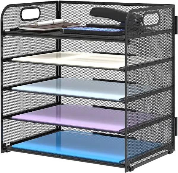 adamsbargainshop 5 Trays Paper Organizer