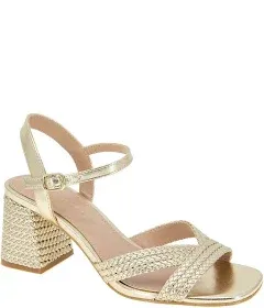 BCBGeneration Women's Dahlia Woven Metallic Dress Sandals