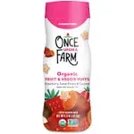 Once Upon A Farm Organic Fruit & Veggie Puffs - Strawberry, Sweet Potato & Coconut 1.5 oz