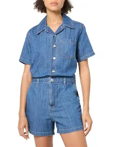 Levi&#x27;s Women&#x27;s Short Sleeve Romper - Enjoy the Ride M