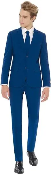 OppoSuits Boys Navy Royale Solid Suit