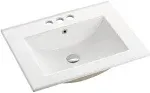 Swiss Madison Ceramic Vanity Top Three Faucet Holes