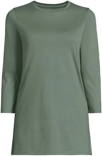 Women&#x27;s 3/4 Sleeve Supima Cotton Crewneck Tunic