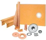 Kerdi-Shower Kit 38&#034; X60&#034;, Offset PVC Flange