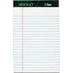 TOPS™ Docket Ruled Perforated Pads, Narrow Rule, 50 White 5 x 8 Sheets, 12/Pack (TOP63360)